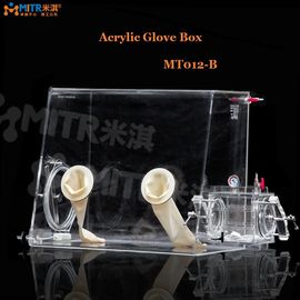 Type matériel de la boîte à gants de laboratoire de PMMA MT012 port de gant de B 2 avec l'antichambre