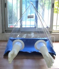 Boîte à gants de laboratoire de PVC, sac de gant de pyramide de Captair pour l'enquête de essai