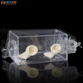 Petite boîte à gants transparente d'acrylique et de plexiglass pour des batteries de polymère de lithium