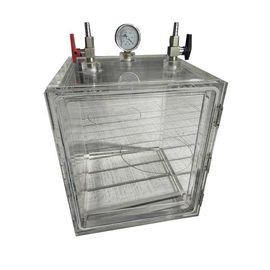 Ports de gaz acryliques du dessicateur 2 de boîte à gants de vide avec ou sans le port de gant