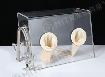 Boîte à gants scellée transparente de laboratoire