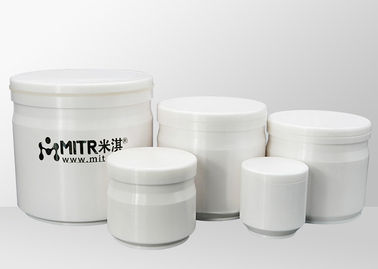 le broyeur à boulets en céramique de la zircone 50ml cogne la couleur blanche de meulage de volume facultatif