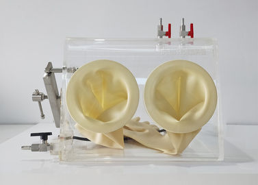 Boîte à gants à pleine vue de petite taille de laboratoire avec de l'azote/argon/hélium