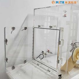 Mini boîte à gants de vide d'acrylique et de plexiglass adaptée aux besoins du client pour la recherche de laboratoire